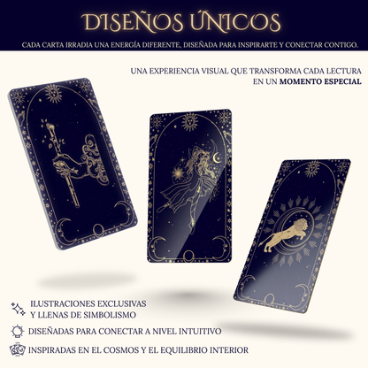 Baraja de Tarot para Principiantes PREMIUM – 78 Cartas con Significados en Español