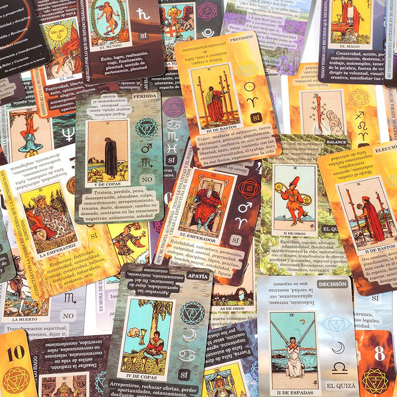 2x1 en Tarot para Principiantes ( Incluye Significados en Cada Carta ) con pendulo tapete y bolsa