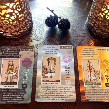 2x1 en Tarot para Principiantes ( Incluye Significados en Cada Carta ) con pendulo tapete y bolsa
